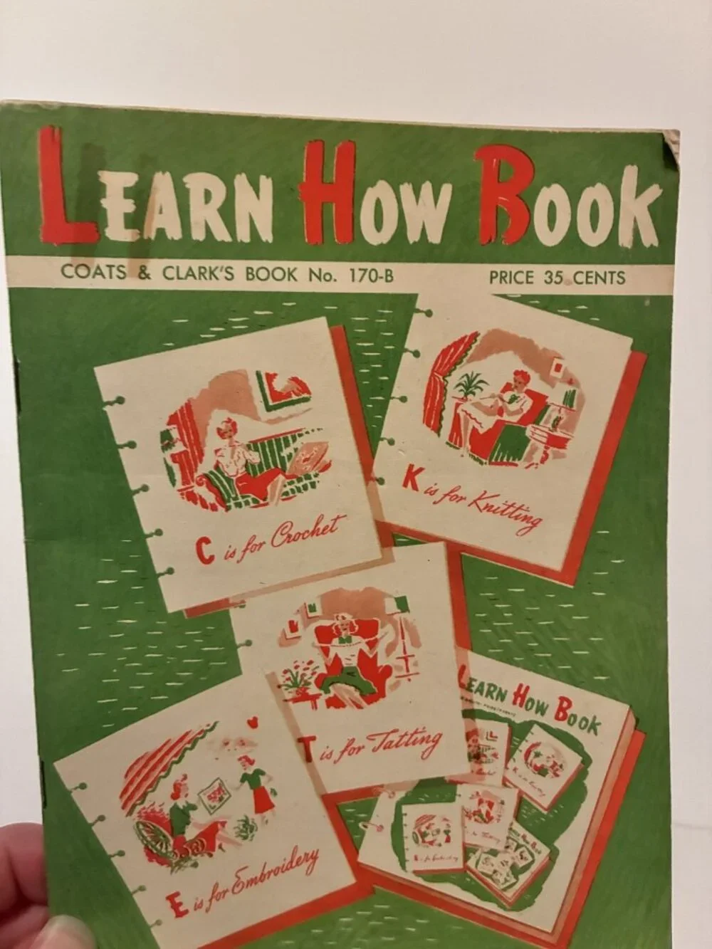 Vintage Coats & Clark's Learn How Book 170-B Crochet Knitting Tatting Embroidery